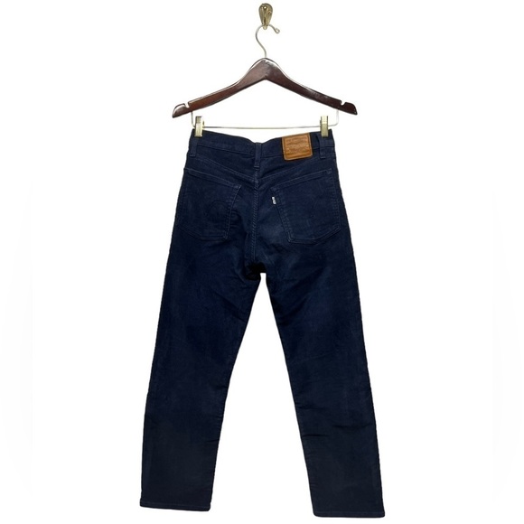 LEVI’S Wedgie Straight Fit Corduroy Pants Navy Blue 26 - Picture 10 of 14